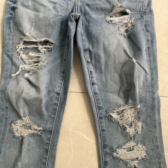American Eagle Distressed denim jeggings  size 6 regular - Picture 2 of 10